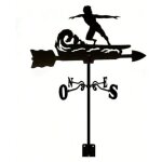 Girouette de surf pour jardin ext�rieur, support m�tallique en fer forg�
