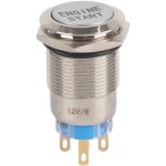 12v �tanche voiture moteur d�marrage bouton poussoir allumage d�marreur argent acier inoxydable