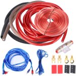 4 jauge 2800 w voiture audio subwoofer amplificateur haut - parleur installation fil cble kit fusible ...