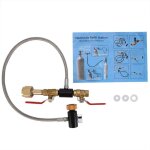 Gistuch - adaptateur de recharge de bouteille de co2 cga - 320 avec tuyau pour remplir le rservoir de ...