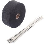 Bande thermique echappement, ruban de protection thermique pour pot d'chappement, en fibre de basalte ...