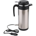 Bouilloire lectrique en acier inoxydable 1200ml 12v thermos de voyage, bouteille d'eau chauffante