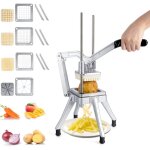 Gistuch - hachoir � l�gumes avec 4 lames de rechange en acier inoxydable pour frites, oignons, pommes ...