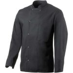Veste de cuisine mixte manches longues robur inox noir xxl