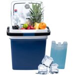 Glaciere de voiture portable 29l 220 240v dc12v fonction chauffage insert gratuit bleu Glaciere de voiture portable 29l 220 240v dc12v fonction chauffage insert gratuit bleu