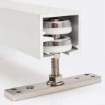 Glisse lisse et fiable, performance robuste, installation stable et peu encombrante, rail de porte coulissante ...