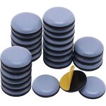Glisseurs 25x25mm 25 pi�ces patins pour meubles t�flon auto - adh�sifs, patin glisseur chaise, canap�, ...