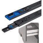 Glissi�res de tiroir � extension totale 40cm, paire de coulisses en acier lamin� � froid avec roulements ...