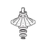 384207250 / 0 - palier de lame pour tondeuse autoporte castelgarden / ggp / stiga