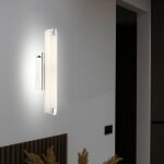 Applique murale led avec interrupteur, applique pour miroir, luminaire chrom� pour cage d'escalier, verre ...