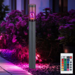 Lampadaire en acier inoxydable lampadaire de jardin d'ext�rieur anthracite fum�, t�l�commande dimmable, ...