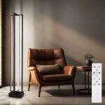 Lampadaire dimmable lampe de salon avec t�l�commande led colonne lumineuse circuit cct, m�tal, 1x led ...