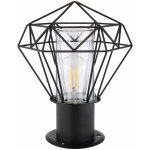 Lampadaire d'ext�rieur sur pied de jardin noir, lampadaire d'ext�rieur en acier inoxydable, grille industriell ...
