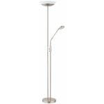 Lampadaire led plafonnier projecteur lampe de salon chambre � coucher, m�tal verre plastique nickel satin�, ...