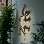 Lampes murales solaires pour l'ext�rieur figurine de jardin d'animaux figurine de lumi�re solaire gecko ...