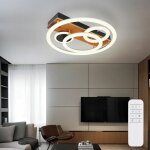Globo - lampe de salon plafonnier plafonnier led plafonnier en bois t�l�commande dimmable, fonction m�moire ...