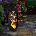 Lampes solaires de d�coration de jardin pour l'ext�rieur, d�coration de balcon ext�rieur boule de verre ...