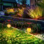 Lampe solaire orientale boule de verre couleur rouille lampe de décoration lampe de jardin piquet de ... Lampe solaire orientale boule de verre couleur rouille lampe de décoration lampe de jardin piquet de ...