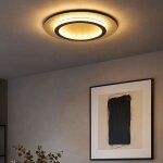 Globo lighting - plafonnier led or noir lampe de plafond cristaux lampe de salon cct changement de couleur, ...