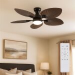 Globo lighting - ventilateur de plafond led dimmable avec tlcommande mode t hiver plafonnier, 6 vitesses, ...