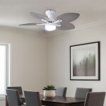 Globo lighting - ventilateur de plafond led dimmable avec tlcommande mode t hiver plafonnier, gris ...
