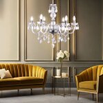 Globo - lustre cristal suspension suspension suspension salle � manger suspension lustre, chrome, 6x ...