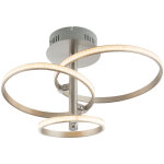 Globo - plafonnier led cristal anneau spot sommeil lampe de chambre d'amis argent 67822 - 24n