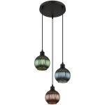Suspension lampe suspendue plafonnier lampe de salle  manger 3 ampoules boules de verre
