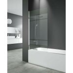 Gme - paroi de baignoire open battante mesure: 150x85 cm, dcor: frost plus