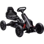 Go - kart pour enfants 3 - 8 ans, v�hicule � p�dales avec si�ge r�glable et frein � main, noir, pour ...