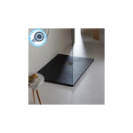 Godart - receveur de douche extra plat 70x120 en solid stone texture ardoise noir