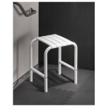 Godonnier - tabouret de securite alu epoxy blanc