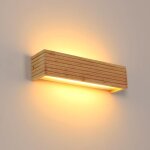 Applique murale intrieure, 7w moderne lampe murale en bois, up and down lampe clairage mural pour salon ...