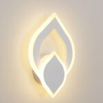 Goeco - applique murale intrieure led, 16w lampe murale led moderne blanc 1800lm, luminaire mural fleur ...