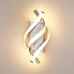 Goeco applique murale int�rieure led, 22w cr�ative argent� lampe murale moderne 3000k lumi�re chaude, ...