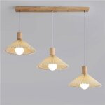 Goeco lustre simple blanc  3 lumires for salle  manger, cordon rglable, culot e26 / e27, abat - jour ...