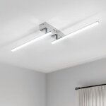 Goeco - plafonnier led 2 lumires, rotatif luminaire plafonnier vagues, 15w 1350lm lampe de plafond led ...