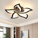 Goeco - plafonnier led 60w 4600lm dia 60cm blanc chaude 3000k luminaire moderne de p�tale pour salon ...