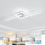 Goeco plafonnier led dimmable 2 lumires, rotatif luminaire plafonnier vagues, 22w 1980lm lampe de plafond ...