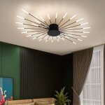 Goeco plafonnier led moderne 28 têtes noir encastré plafonnier acrylique abat - jour lustres pour chambre ... Goeco plafonnier led moderne 28 têtes noir encastré plafonnier acrylique abat - jour lustres pour chambre ...
