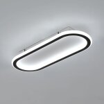 Goeco - plafonniers led moderne, 33w 3712lm luminaire plafonnier led noir, blanc froid 6500k plafonnier ...