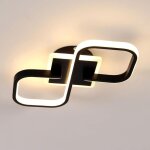 Goeco - plafonnier led moderne 36w 4050lm, luminaire noir 40. 5cm, clairage de plafond carr acrylique ...
