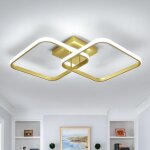 Goeco plafonnier led moderne, 42w 4725lm lampe de plafond carr� design, or luminaire plafonnier led aluminium ...