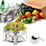 Gojoy - chafing dish r�cipient de maintien au chaud en acier inoxydable pour la cuisson, le buffet et ...