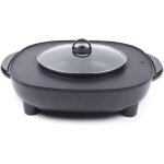 Hot pot barbecue lectrique 2 en 1 double casserole sparation corenne grill lectrique 2100 w pole ...