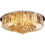 Lustre en cristal - lustre rond - plafonnier encastr� pour salon, salle � manger, hall d'entr�e - lustre ...