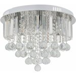 Moderne encastr� lustre en cristal cristal goutte de pluie lustre cristal gouttelette ronde chrome plafonniers ...