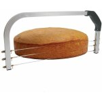 Trancheuse à gâteau avec 3 lames réglables trancheuse en acier inoxydable couteau à pain scie à gâteau ... Trancheuse à gâteau avec 3 lames réglables trancheuse en acier inoxydable couteau à pain scie à gâteau ...