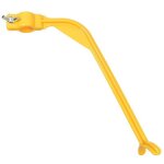 Golf swing trainer with wrist hinge to correct wrist position, yellow