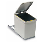 Poubelle coulissante 1 seau - contenance : 16 l - d�cor : gris - hauteur : 360 mm - largeur : 230 mm ...